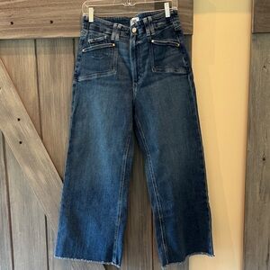 PAIGE Anessa Cropped Wide-Leg Jeans 31 inch waist 26 inch inseam.